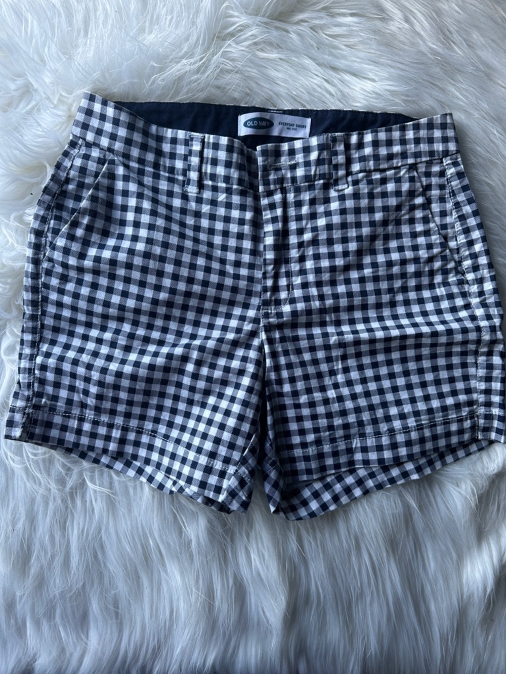 Old Navy Black & White Gingham Casual Shorts